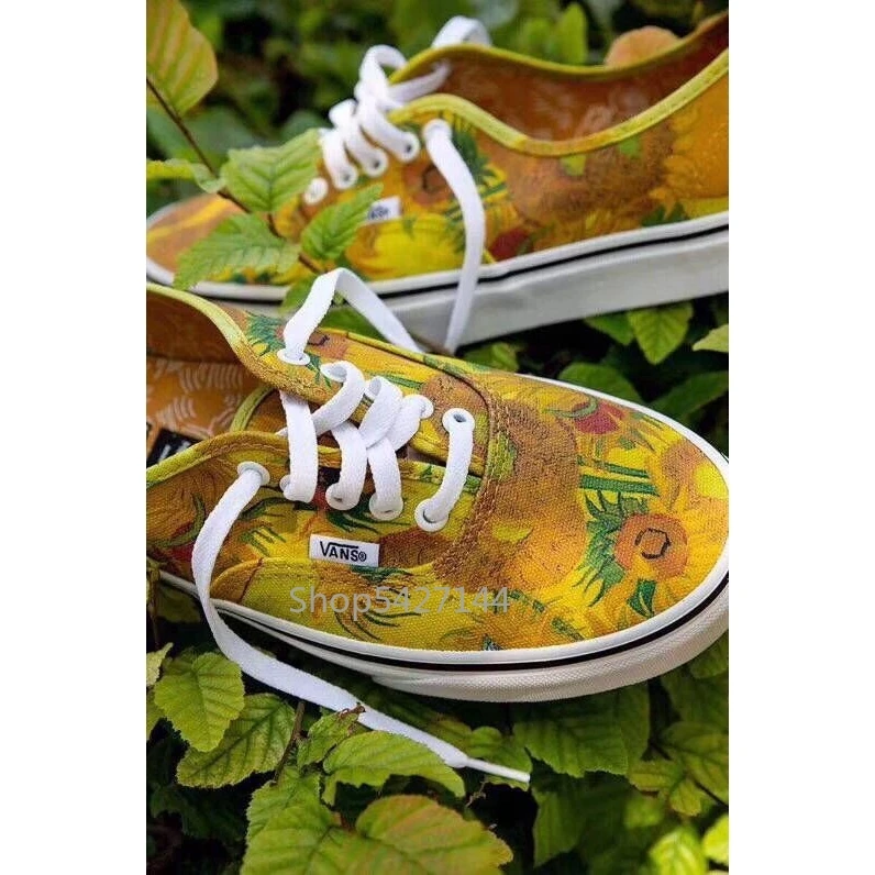 Подсолнухи без застежек VANSES x Vincent Van Gogh Old Skool|Катание на скейтборде| |
