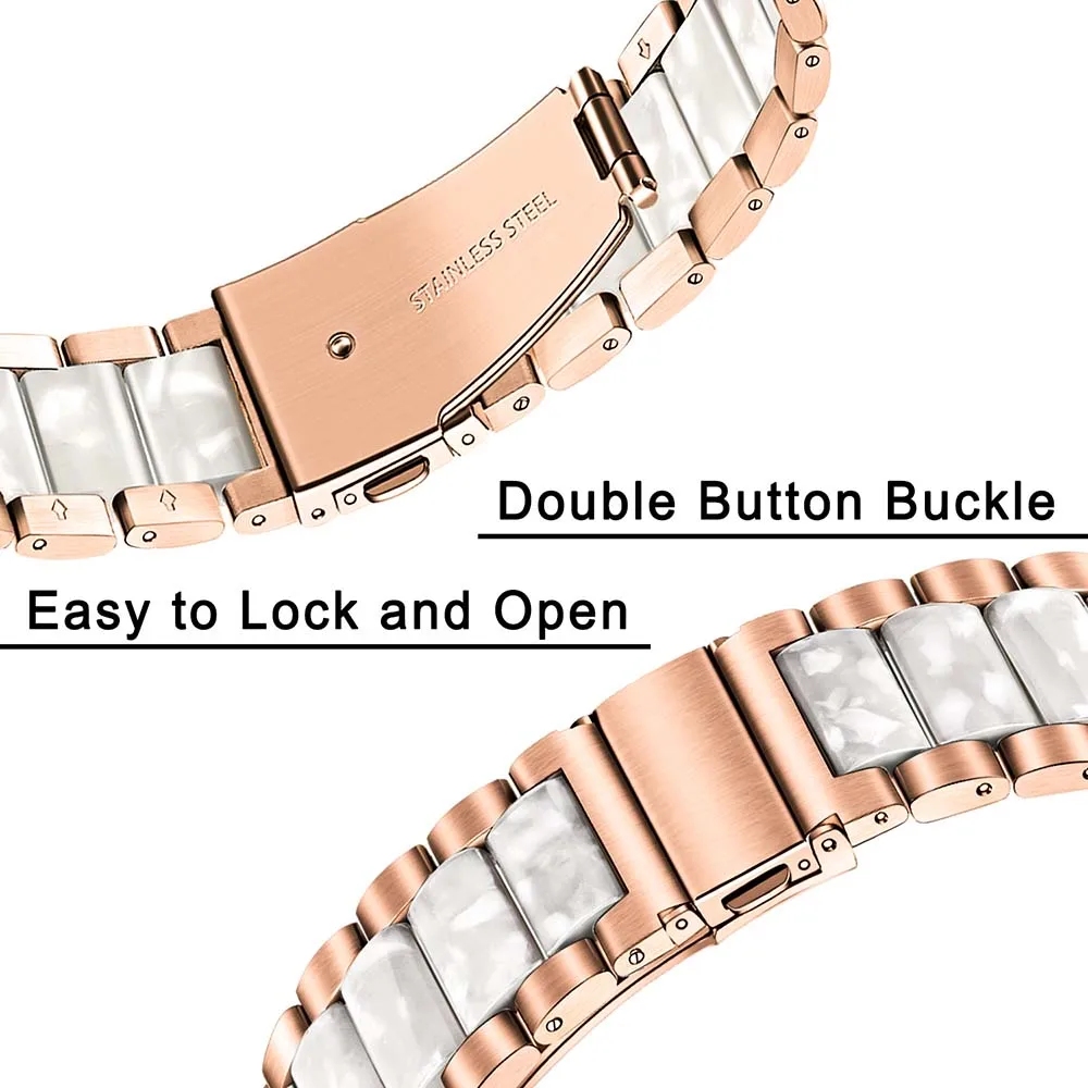 Ремешок для часов из нержавеющей стали и смолы для iWatch Apple Watch Series 5 4 3 2 1 38 мм 40 мм 42 мм 44 мм браслет