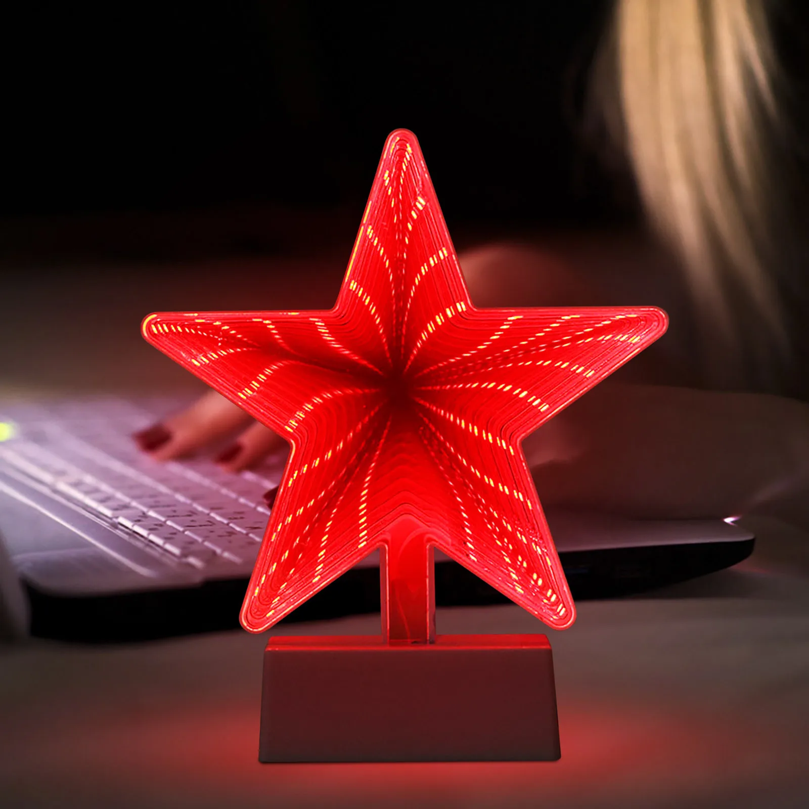 3D новинка звезды облако зеркальная туннельная лампа знака бесконечности