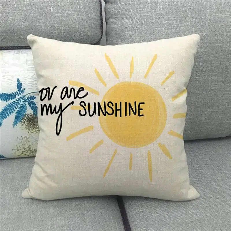 Оптовая продажа наволочка Rv and hello sunshine дизайн Чехол для подушки