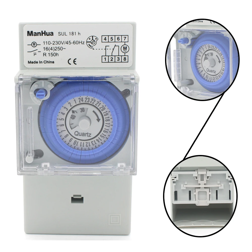 Manhua Su181H 24-часовый Аналоговый механический таймер переключатель управления