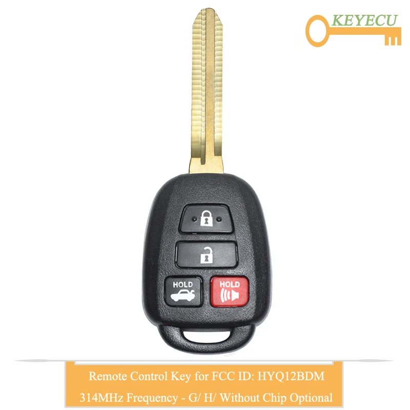 KEYECU дистанционное управление Автомобильный ключ для Toyota Camry Corolla 2012 2017 4 кнопки Fob