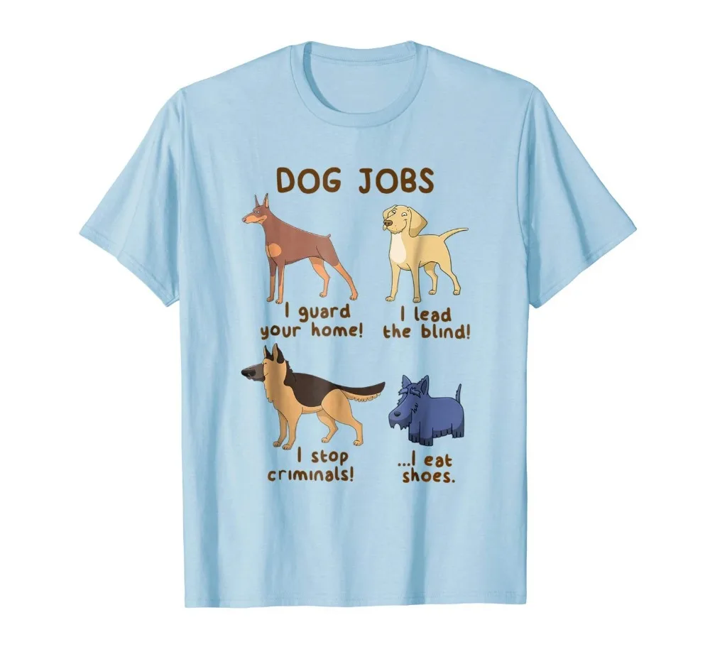 

2018 Summer Hot Sale Cotton Good Quality Brand Cotton Shirt Summer Style Cool Shirts Dog Jobs T-Shirt Men Cool Tees Tops