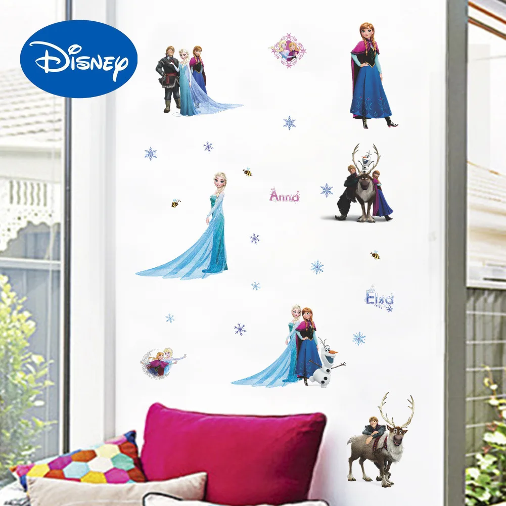 

Authentic Disney Cartoon Anime Wall Stickers Frozen Boys and Girls Room Decoration Stickers Creative Stickers Wall Decals