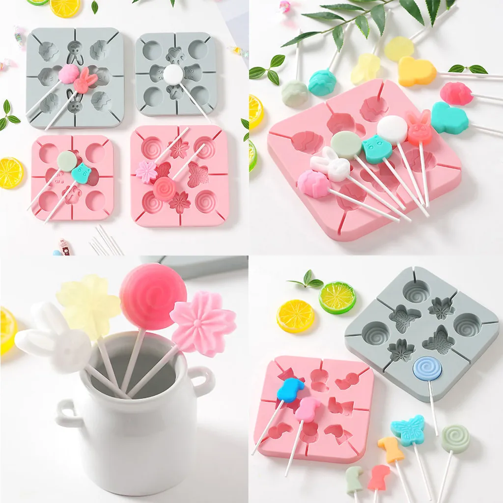 Силиконовая форма животное цветок торт для печенья шоколада леденец на палочке