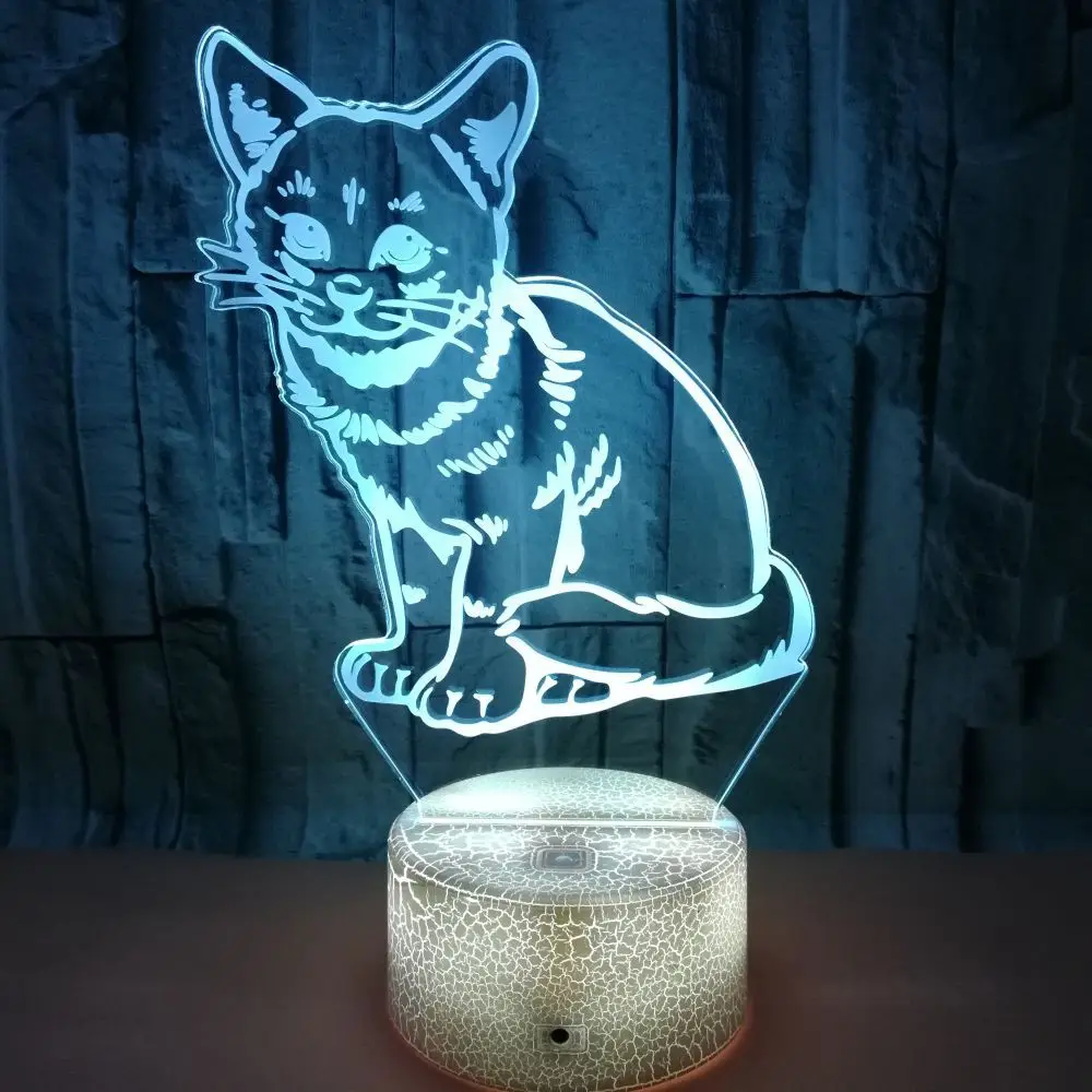 Популярный креативный подарок 3d светодиодный ночник красочный Usb визуальная