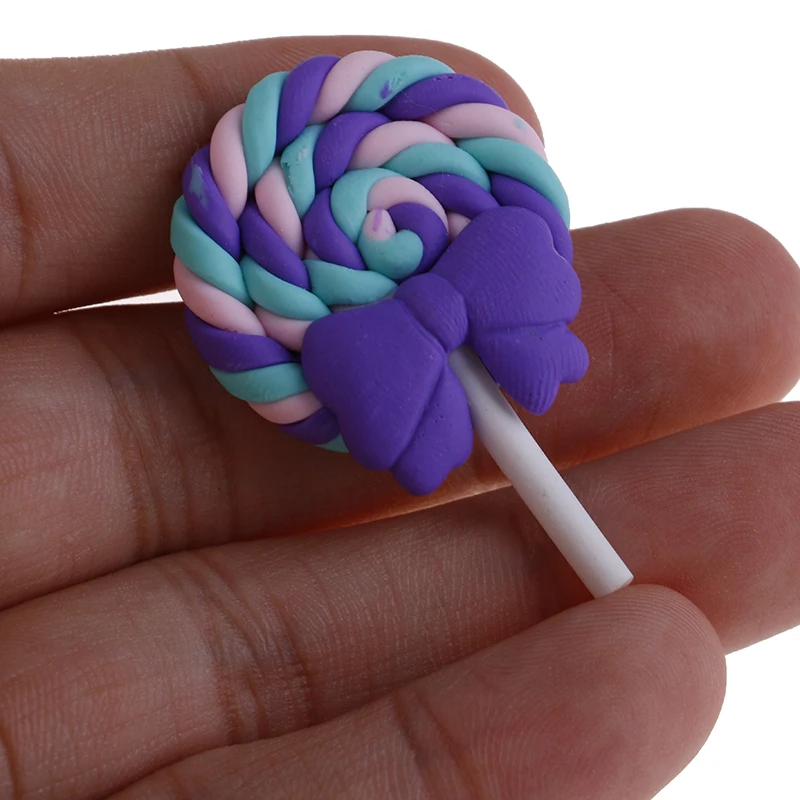 

5PCS Colorful Lollipop Soft Clay Plasticine Slime Accessories Beads Making Supplies For DIY Scrapbooking Phone Decoration Crafts