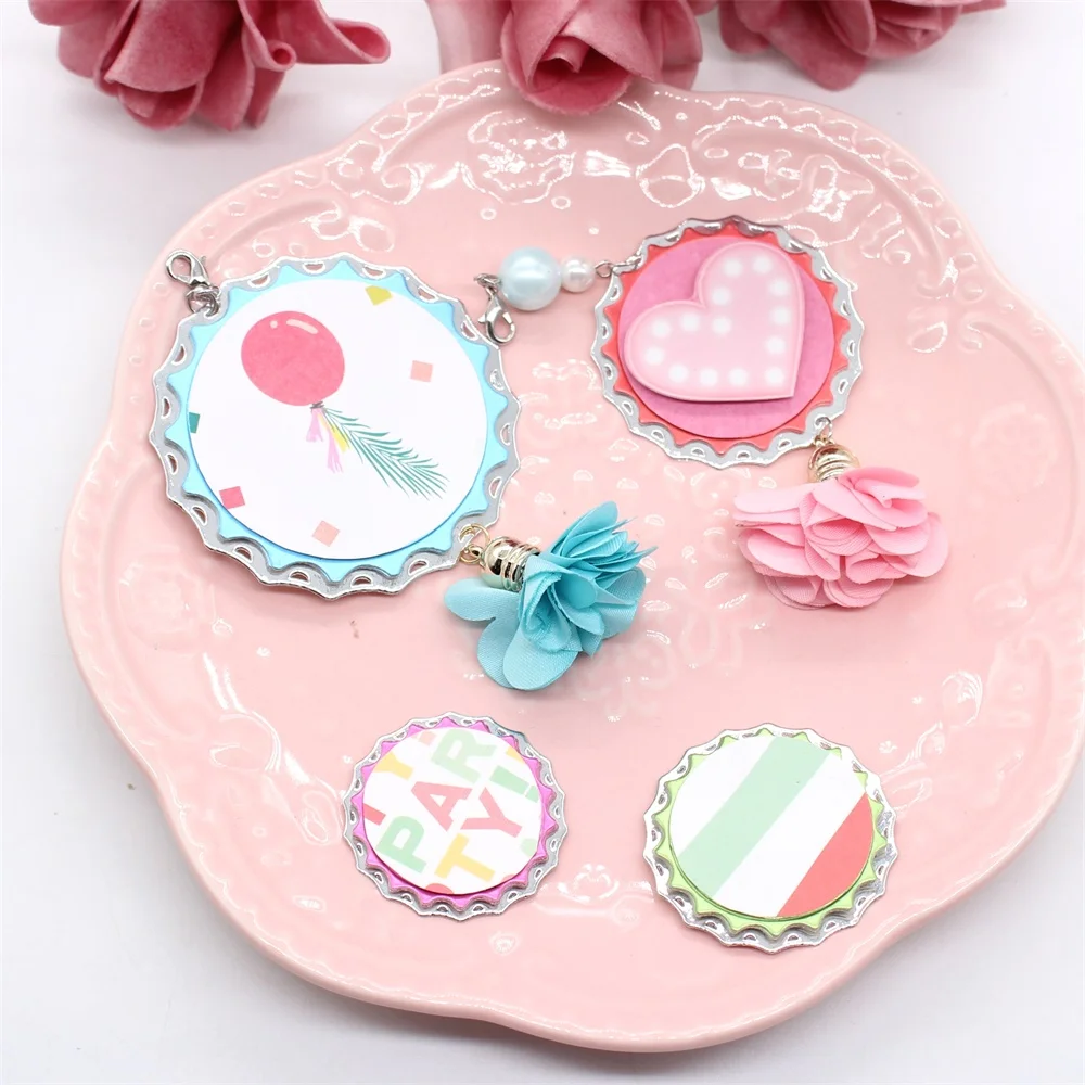 Ножи для вырубки металлических крышек KSCRAFT для декорирования бумаги при скрапбукинге.