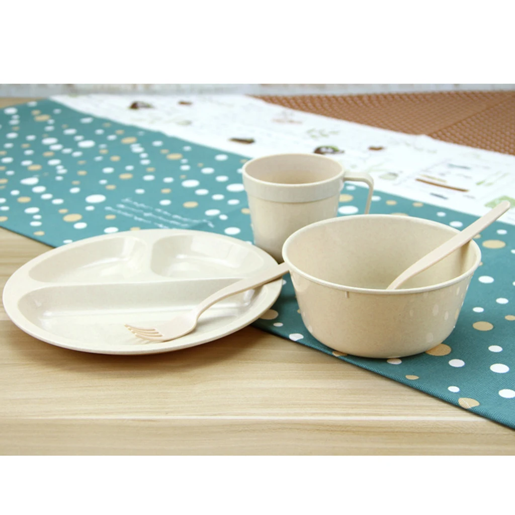 Многоразовая пластиковая посуда для пикника 24 шт. набор посуды походов