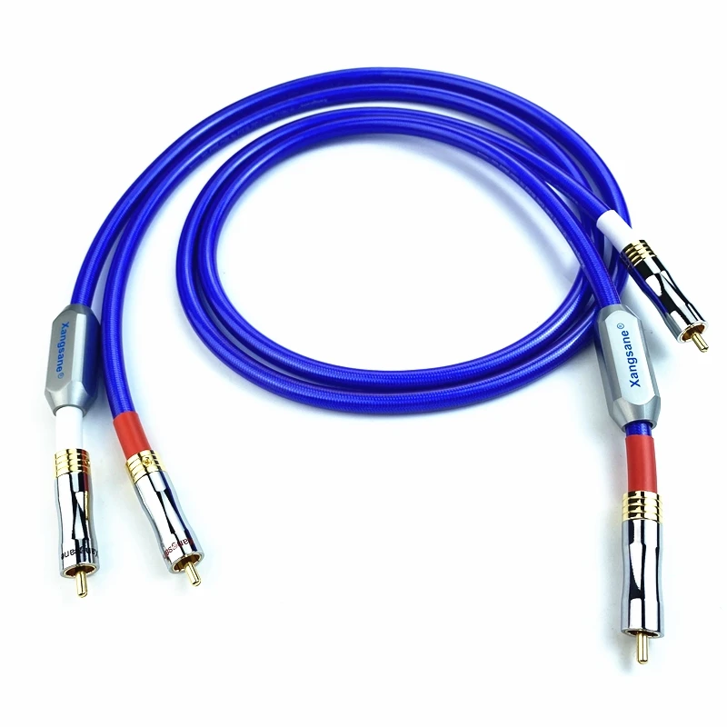 

Посеребренный кабель RCA 4 ядра бескислородная Медь Hi-Fi аудио линия