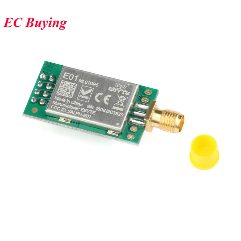 1 шт. nrf24l01 E01-ML01DP5 Ebyte 20dBm 2100 м SPI NRF24L01+ PA+ LNA 2,4 ГГц RF беспроводной приемопередатчик rf модуль антенны с экраном