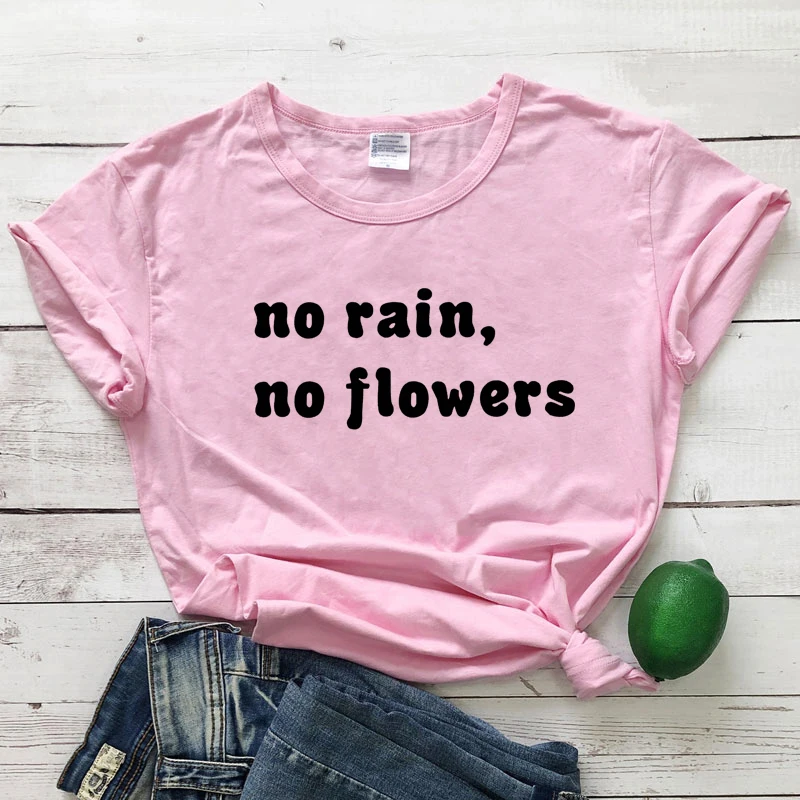 

Женская хипстерская футболка No Rain No Harajuku, летняя повседневная футболка с коротким рукавом в стиле 90-х, в стиле гранж, Tumblr, Прямая поставка, фу...