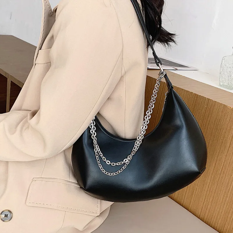 

Fashion Women's Shoulder Bag 2020 Large Capacity Soft PU Leather Chain Handbag Female Simple Designer Crossbody hobo bags bolsa