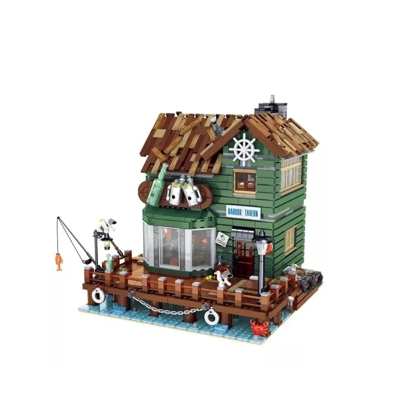 

DHL URGE 30108 3103PCS New Product MOC Fisherman's Hut Sea Dessert House Assembling Toy Building Blocks Bricks Christmas Present