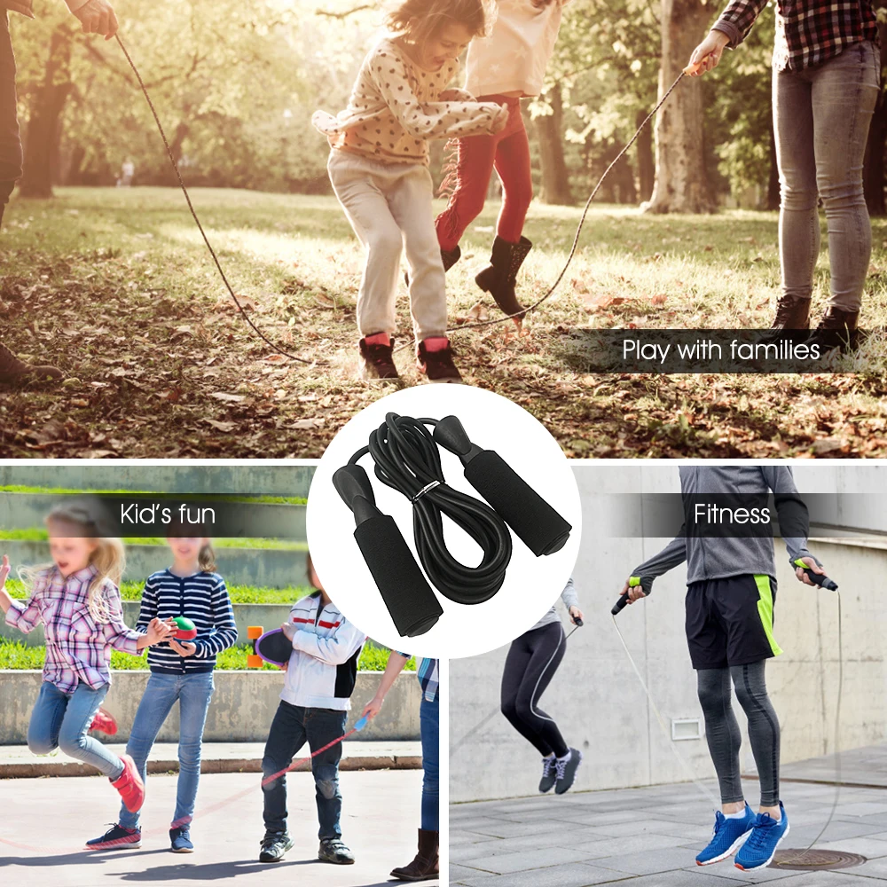 Регулируемая Скакалка для фитнеса 2 8 м веревка из мягкой пены с ручками