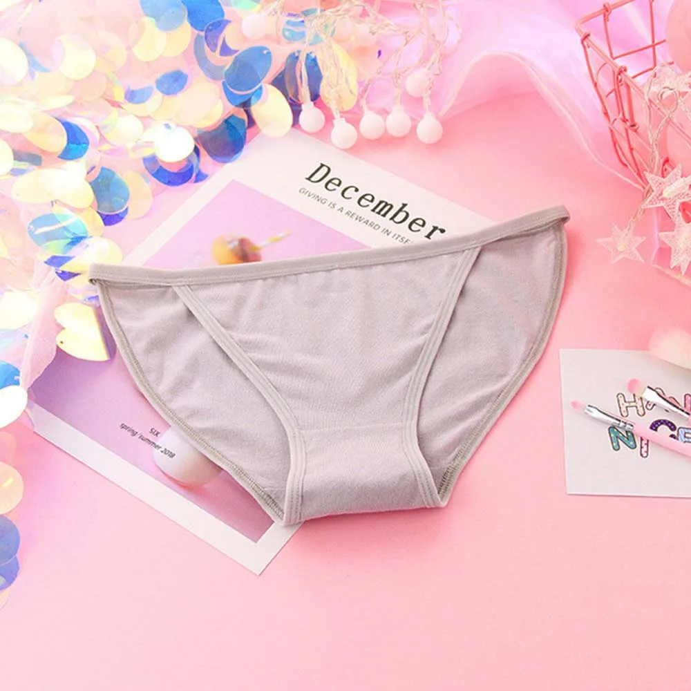 Мягкое сексуальное нижнее белье из чистого хлопка простые однотонные женские