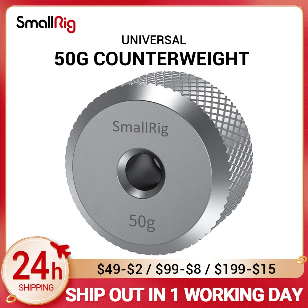 

SmallRig Counterweight (50g) for DJI RS 2/RSC 2/RS 3/RS 3 Pro Zhiyun-Tech Gimbal Stabilizers 1/4 Thread for Video Balance 2459