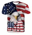 HX новейшая футболка с 3D-принтом американского Орла для мужчин и женщин, забавная футболка унисекс с изображением орла, уличная одежда в стиле Харадзюку, футболки HX586