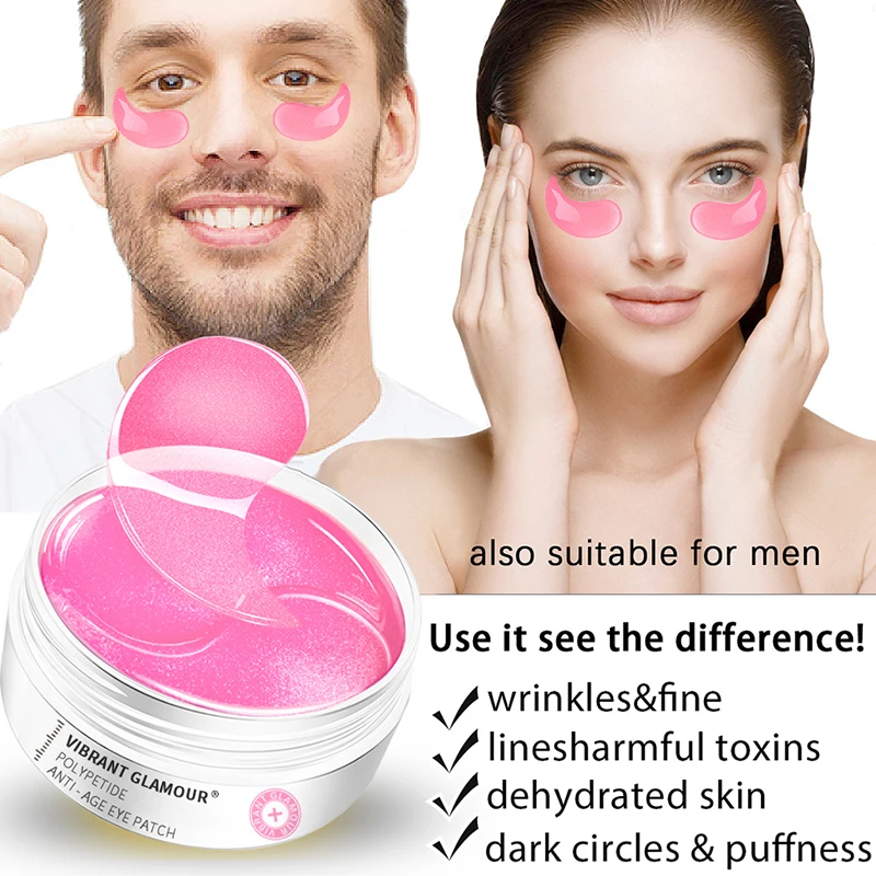 Яркая Гламурная полипептидная маска для глаз с гиалуроновой кислотой