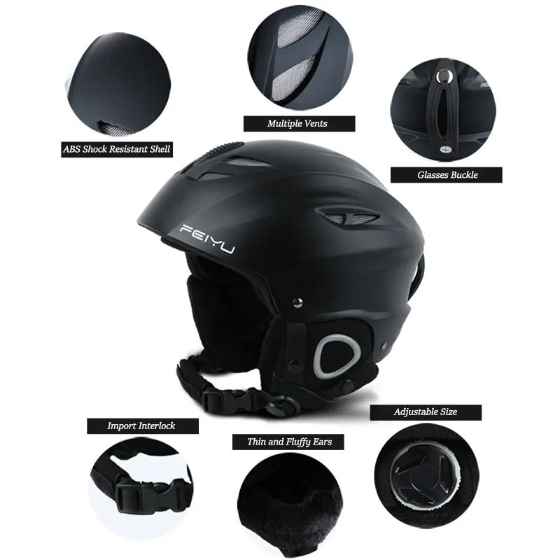 Защищенный лыжный шлем для взрослых интегрированный литой катания на лыжах