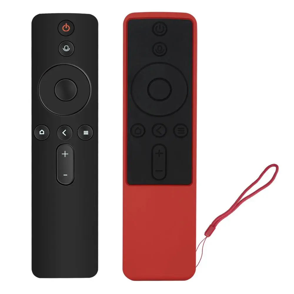 remote and case Xiaomi Mi голосовой пульт дистанционного управления для xiaomi Bluetooth 4,2 питание ТВ Smart tv Box 3 3s 3c 3 Pro улучшенная версия контроллера - Цвет: remote and case