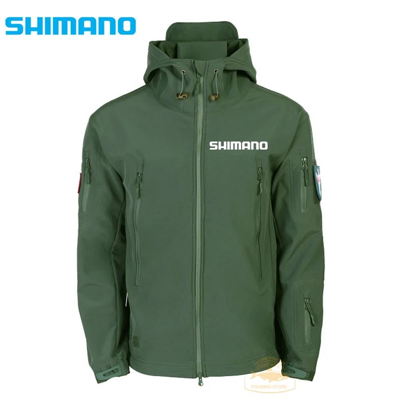 

Новая зимняя военная куртка из мягкой кожи акулы, Мужская тактическая ветрозащитная водонепроницаемая куртка Shimano, зимние куртки для рыбал...
