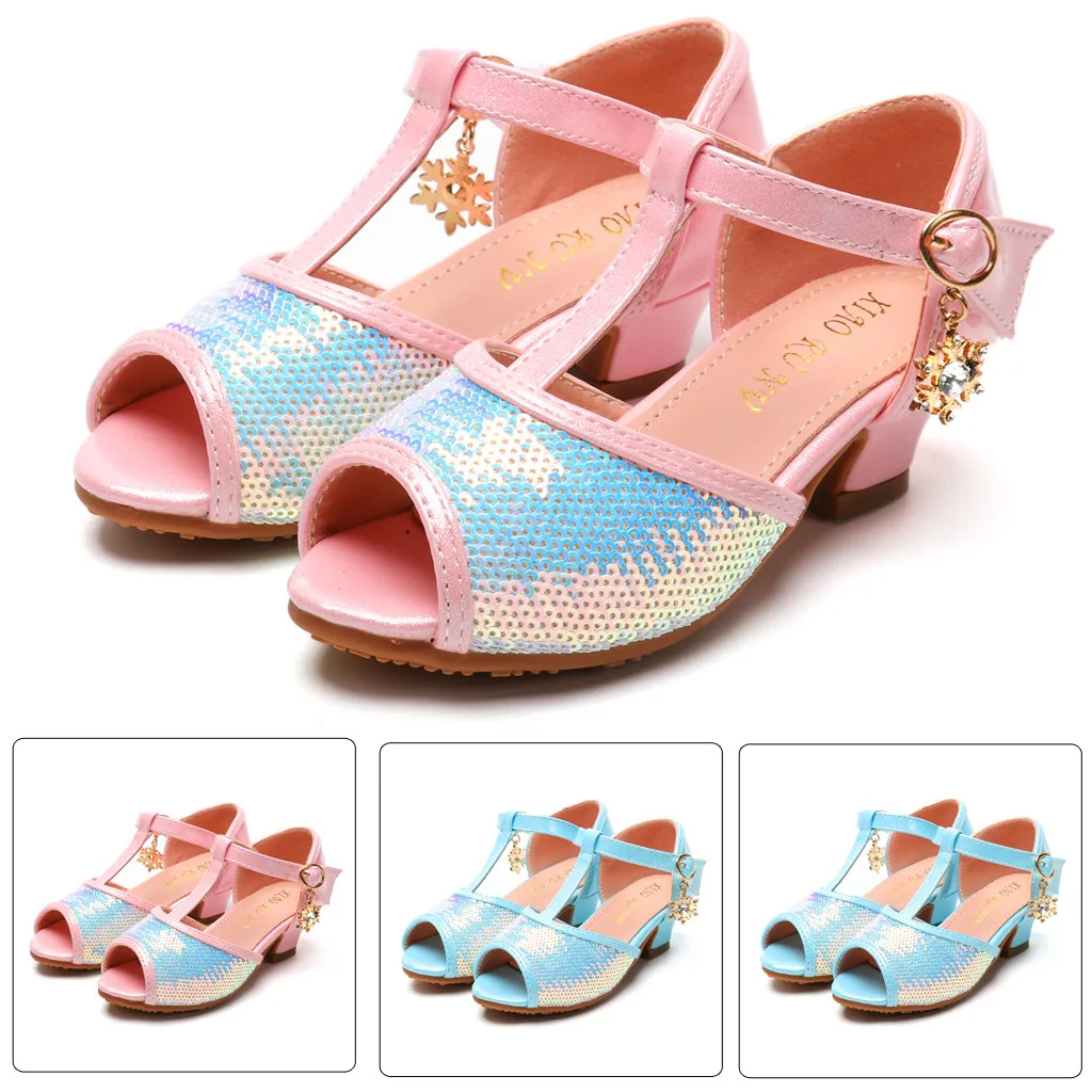 Детские сандалии Сандалии для маленьких девочек Обувь с украшением в виде
