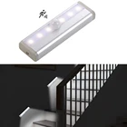 Новый светодиодный светильник с пассивным инфракрасным датчиком движения, ночник для шкафа, гардероба, спальни, светодиодный ночсветильник под шкаф, для чулана, лестницы, кухни