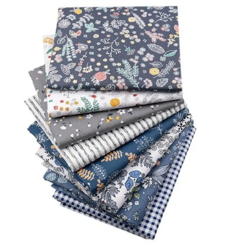 

8 pieces per set New All Cotton Twill Printed Fabric DIY Hand Patchwork Group Pure Cotton Small Floral Fabricfabric by the yard