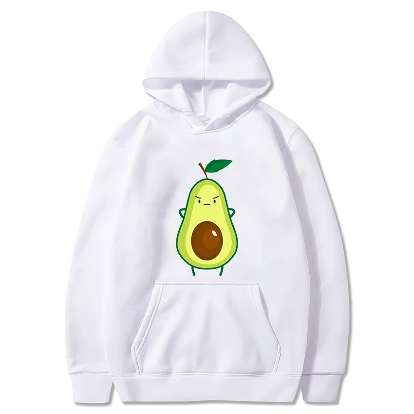 

Avocado Funny Cartoon Print Hoody Casual Fashion Sweatshirts Kpop Cotton Clothing Loose Fleece Hoodies Female Streetwear