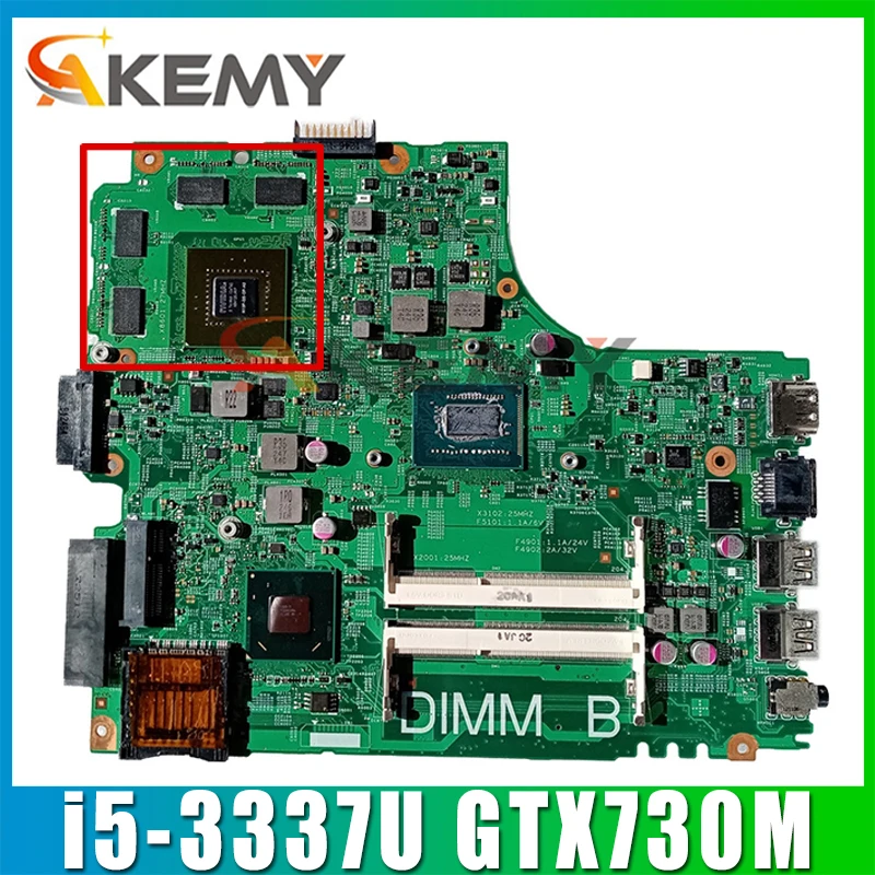 

Akemy для Dell Inspiron 3421 5421 Материнская плата ноутбука 12204-1 DNE40-CR 5J8Y4 W/ i5-3337U GTX730M 2 ГБ 100% тестирование