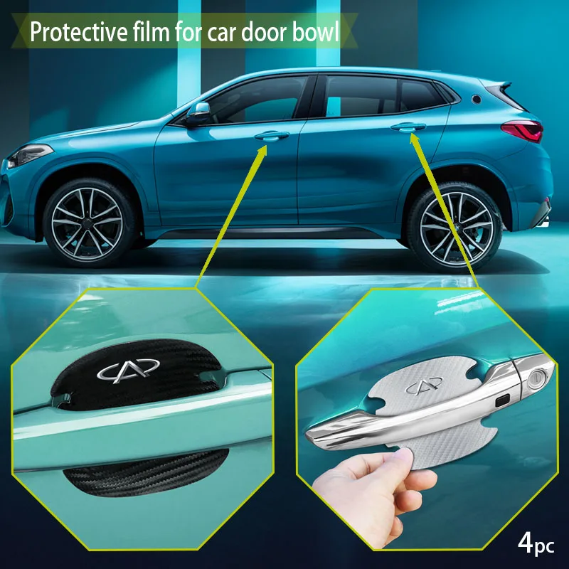 4 шт. защитная пленка на дверную ручку для Chery Fulwin QQ Tiggo 3 5 T11 A1 A3 A5|Стержни и колпачки