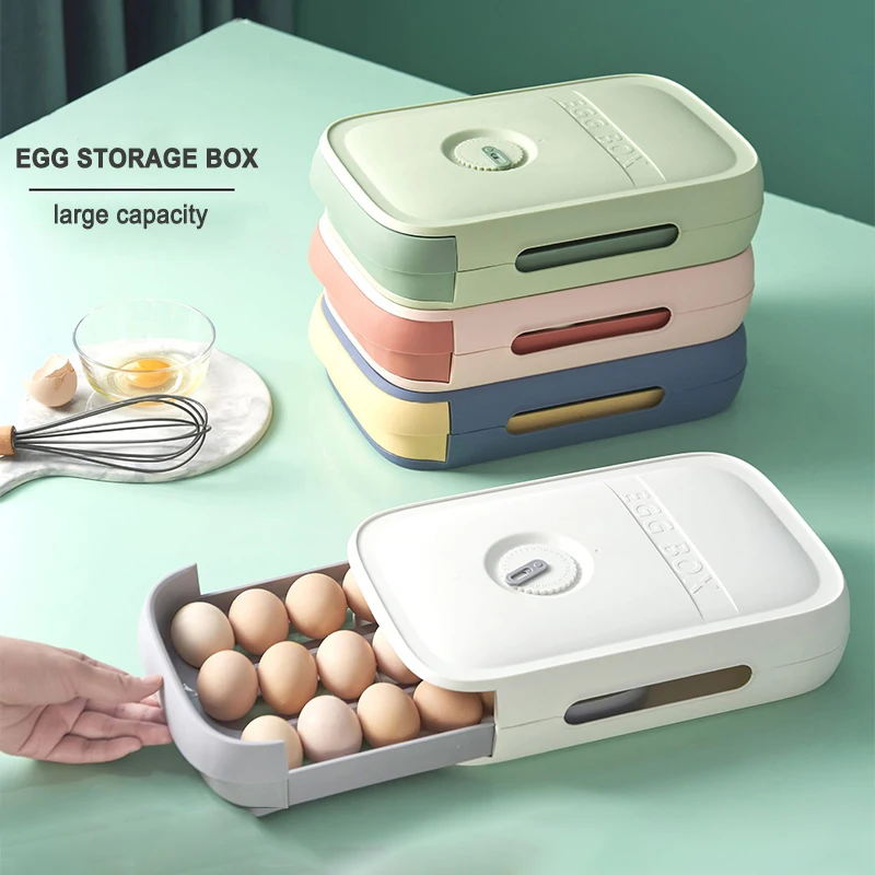 

Ящик для хранения яиц в холодильнике поддон-контейнер для хранения свежести яиц, Домашний Органайзер для еды, ящик-держатель, кухонные коро...