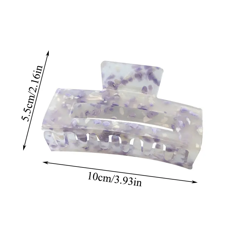 

Acetate Crab Hair Clip Rectangle Acrylic Marble Print Large Hair Claws Clamp Women Ponytail Hair Accessories Geometric Barrettes