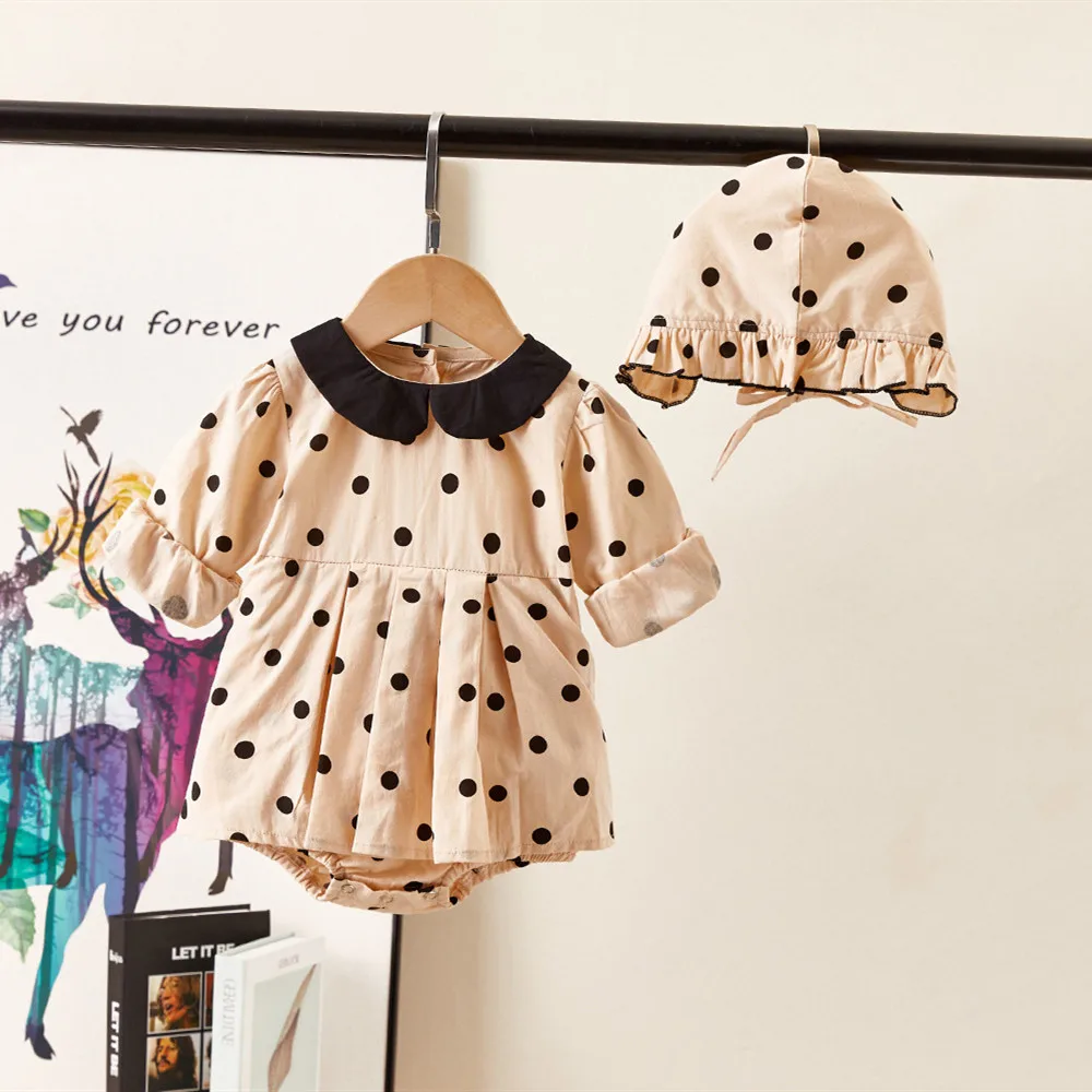 

Baby Girls Clothes With Headband Or Hat Newborn Baby Clothes Set Dot Outfits Summer Infant Baby Clothing Set Cotton Girl Sunsuit