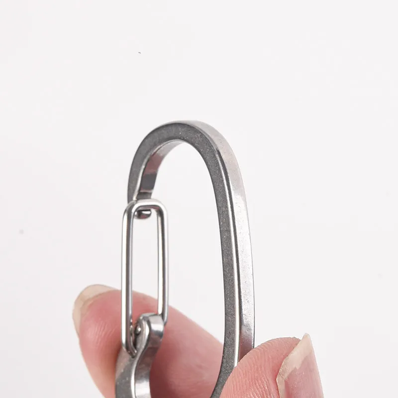 Утолщенный брелок для ключей QOONG из нержавеющей стали держатель мужчин женщин с