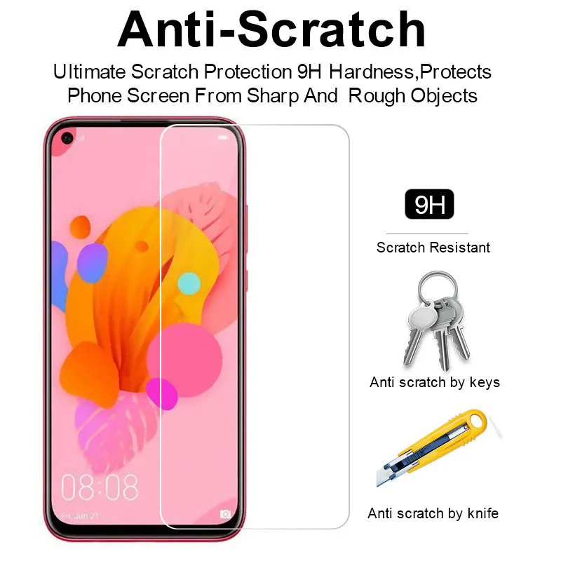 Vidrio templado para Huawei Nova 5i Pro, Protector de pantalla 2.5D 9H, pel&iacute;cula para Huawei Nova 5i Pro, 2 uds.-1
