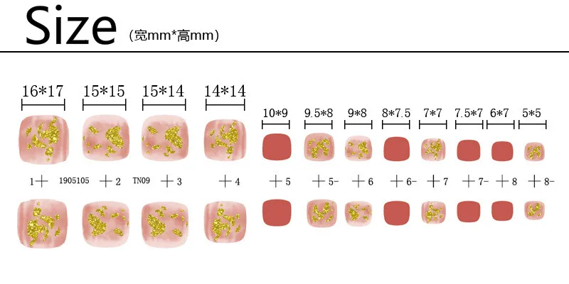 

New 24 pcs Fashion Beauty Toe Nails silver For Foot Nail High Quality with rhinestone Foot False Nail artificial nails with glue