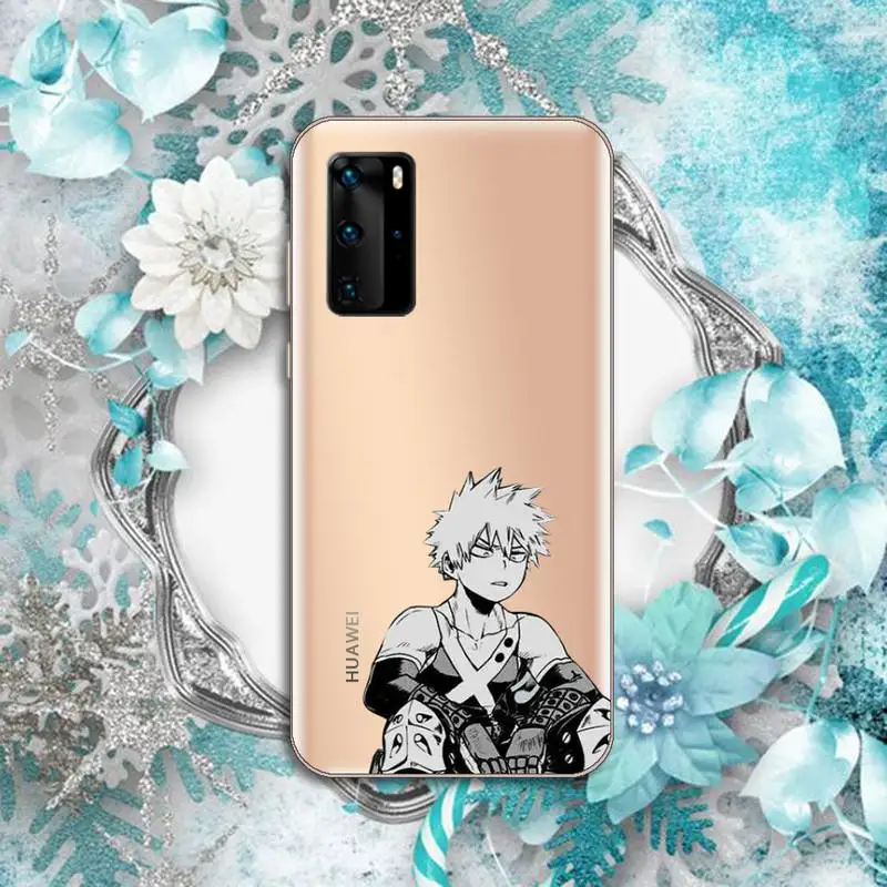 

My Hero Academia Phone Case Transparent for huawei honor P 40 30 20 lite Pro 10 i 8 9 x p smart 2019