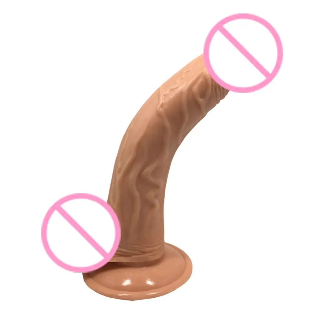 Соло Толстая головка реалистичный фаллоимитатор жесткой член кожу силиконовый