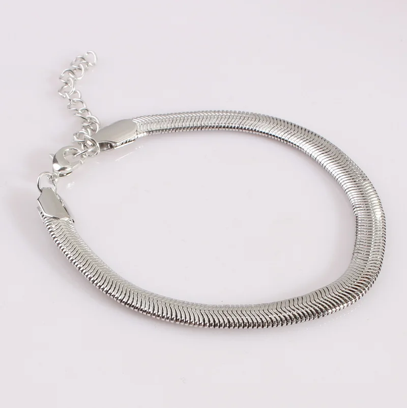 Snake silver Ретро Металл золото/серебро Цвет Фигаро змея звено цепи ножной браслет для женщин мужчин лодыжки браслет модные пляжные аксессуары ювелирные изделия для ног - Окраска металла: Snake silver