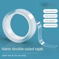 1m 5m thickening nano waterproof double sided tape traceless transparent reusable household essential magic tape