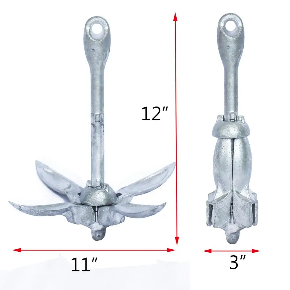 И каноэ каяк аксессуары в форме якоря для гидроцикл ВЕЧЕРЯТЬ 3 фунтов складной