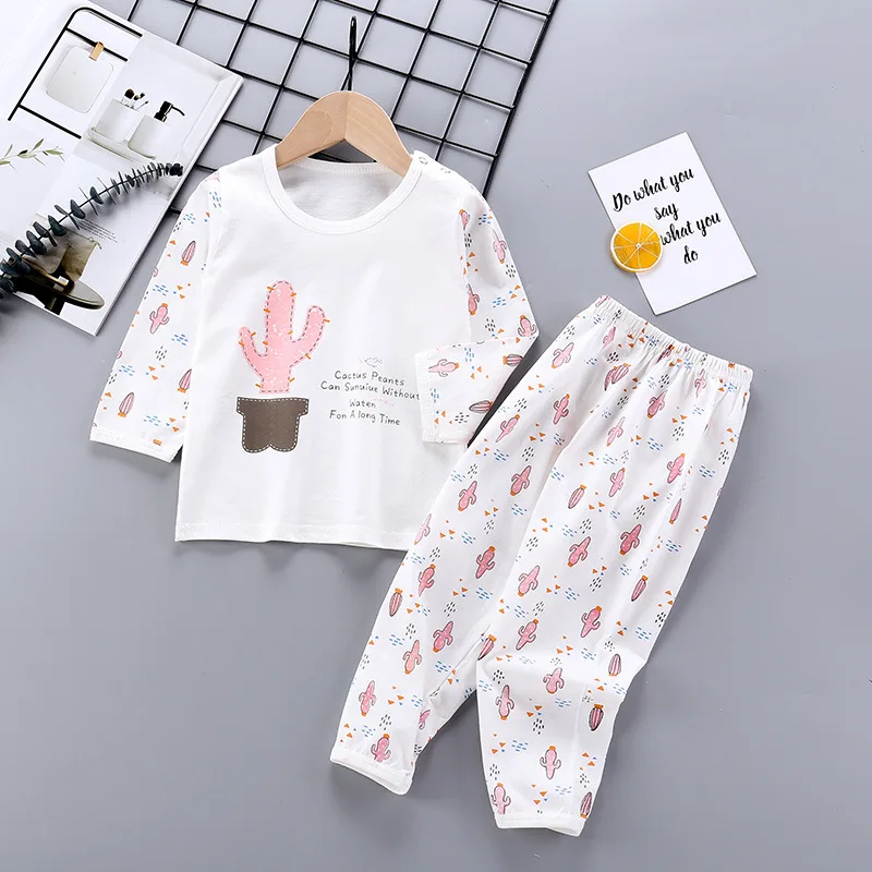 

Kids Summer Clothes Pant Suits Cartoon Print T-Shirt For Boy Two Pieces Sets Baby Girls Clothing Underwear Children's Clothing