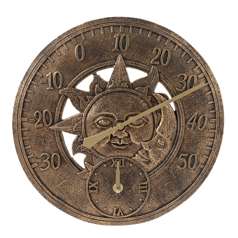 

1 шт., настенные часы с термометром, 12 дюймов