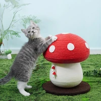 new cat scratcher tree tower sisal scratching climbing mushroom design durable bite resistant funny playing ball toys for kitten
