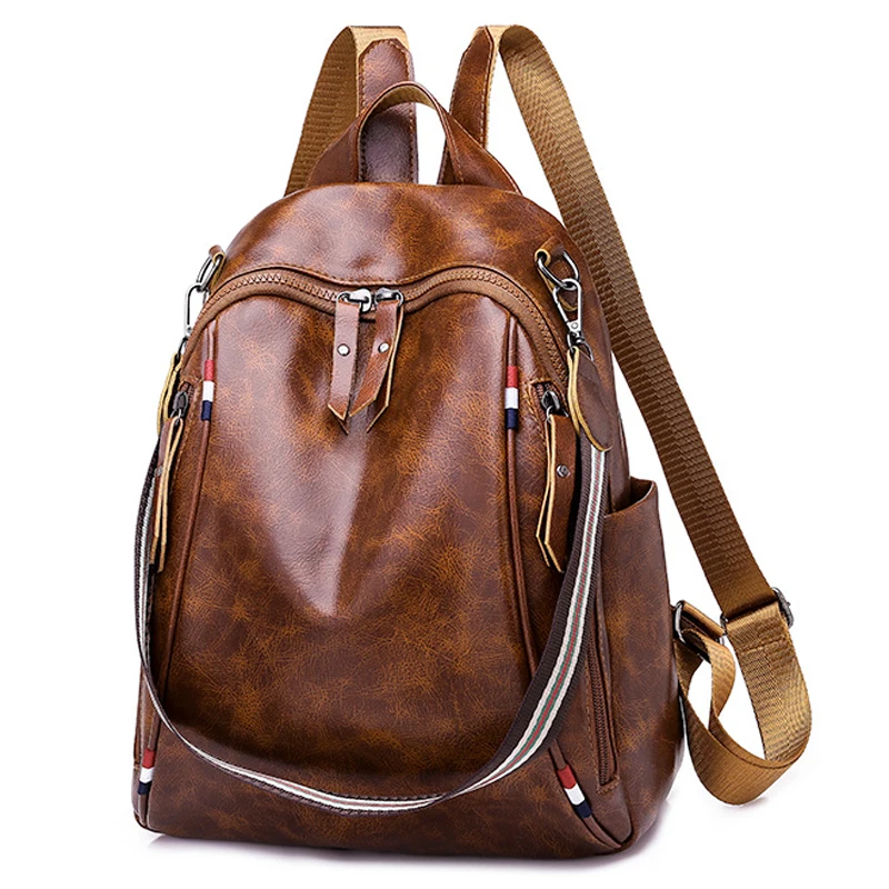 

Women's Backpack 2020 Spring Summer Fashion Wild Quality Leather Leisure Travel Pack Shoulder Bags Japanese and Korean Style