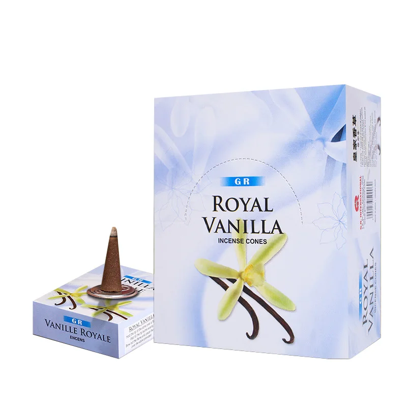 3/6/12 коробки/пусть Индийские благовония конусы Ванильные ароматы для дома