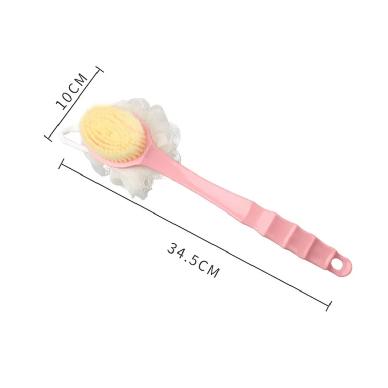 

Handheld Long Handle Bath Brush Soft Hair Hanging Back Body Bath Shower Scrubber Brush Shower Household Bathroom Products