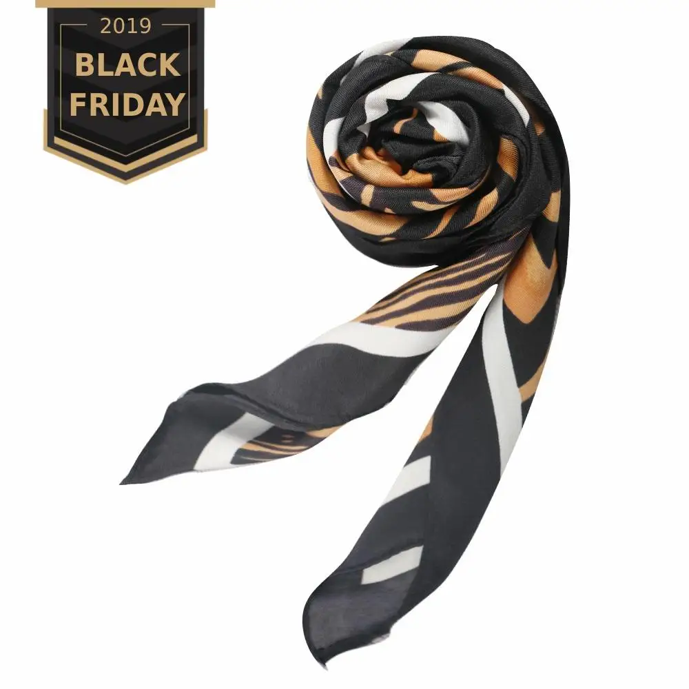2019 модный Леопардовый шарф квадратный атласный
